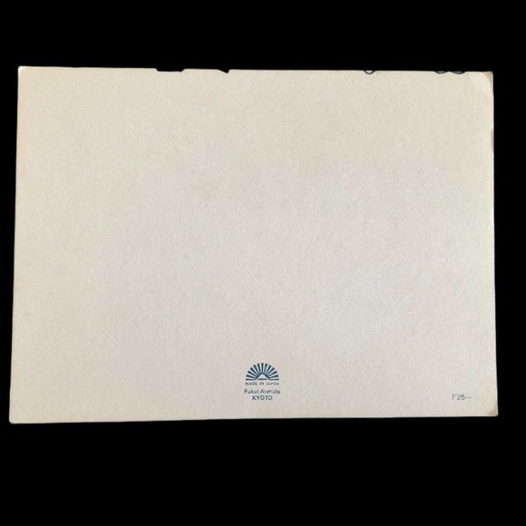 Japanese Fukui Asahido Kyoto greeting card The Great Wave Kanagawa Wood Block - Picture 2 of 11